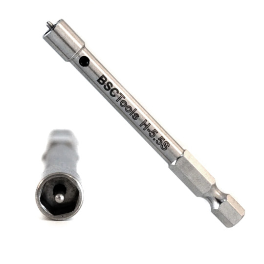 Tourne-écrou 120mm Avec Tige Hexagonale 6,35mm – Acier Chrome Vanadium, Pour Perceuse, Changement Rapide