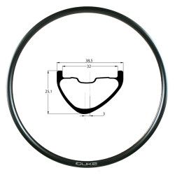 DUKE RIM FURY JACK 3K 27,5" - 32 HOLES