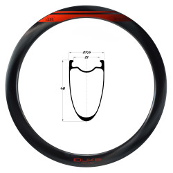 JANTE DUKE BACCARA 48C SLS2 DISC ROUGE