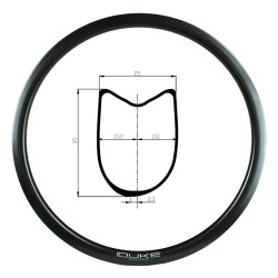 DUKE RIM BACCARA 35T 3K DISC 28 holes