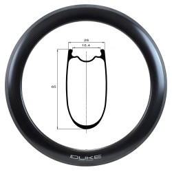 DUKE RIM BACCARA 65C 3K (RIM BRAKE)