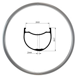 DUKE RIM WORLD RUNNER X 25 SILVER
